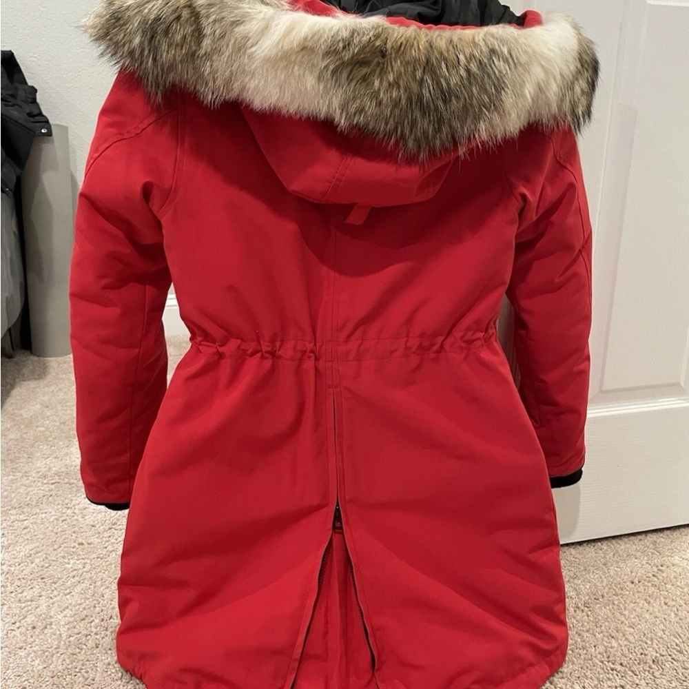 Canada Goose  Red Parka with Fur Trim - Picture 2 of 11